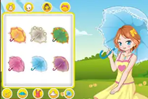 装扮可爱的小女孩